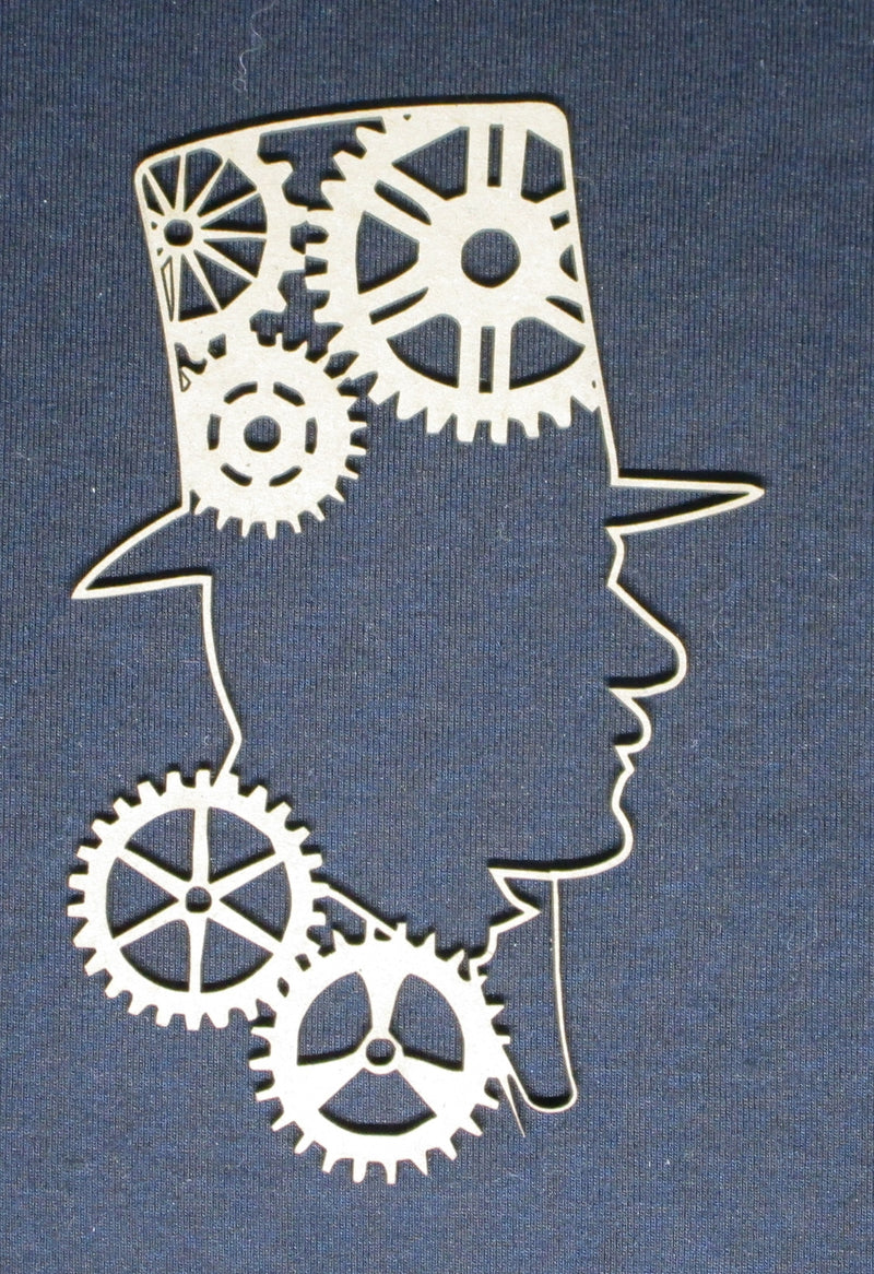 Chipboard Man with Cogs