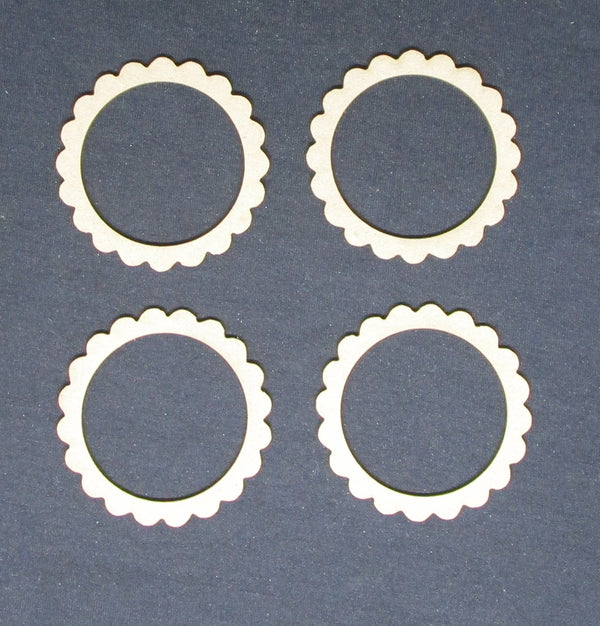 Chipboard Scallop Circles Medium