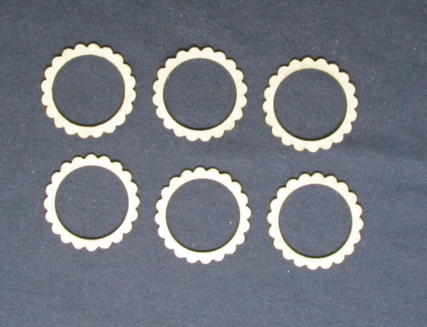 Chipboard Scallop Circles Small