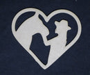 Chipboard Horse and Girl in Heart