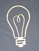 Chipboard Light Globe with Curly Wire Medium