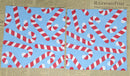 Paper Napkins (Pack of 2) Red and White Candy canes on Blue Background