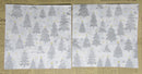 Paper Napkins (Pack of 2) Silver Christmas Trees Lots of Designs
