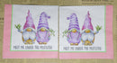Paper Napkins (Pack of 2) Pink Gnomes Meet me under the Mistletoe Gnome Couple