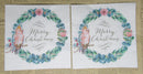 Paper Napkins (Pack of 2) Merry Christmaws Galah with wreath and flowers