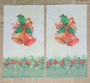 Paper Napkins (Pack of 2) Bells and Holly (slight abstract)