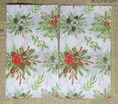 Paper Napkins (Pack of 2) Bunches of Flowers Christmas Foliage Ribbon Bows