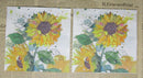 Paper Napkins (Pack of 2) Sunflowers with Patterns Watercolour look