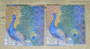 Paper Napkins (Pack of 2) Cocktail Size Peacock Bird Green and Gold
