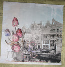 Paper Napkins (Pack of 2) Tulip Flower with Bouquet with Building Scene