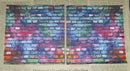Paper Napkins (Pack of 2) Brickwall with Coloured Bricks Graffiti Wall