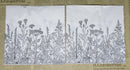 Paper Napkins (Pack of 2) Black and White Flower Garden Sketchy Flowers