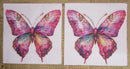 Paper Napkins (Pack of 2) Large Butterfly Pink Green Orange