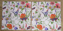 Paper Napkins (Pack of 2) Orange Flowers and Butterflies