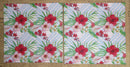 Paper Napkins (Pack of 2) Red and Pink Hibiscuses flowers with Green Leaves