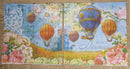 Paper Napkins (Pack of 2) Hot Air Balloons with Flowers and Swirls Shabby Colours