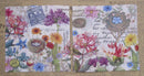Paper Napkins (Pack of 2) Flowers Postage Stamp Bird's Nest Writing