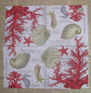 Paper Napkins (Pack of 2) Sea Creatures Shells Corel Collage Words