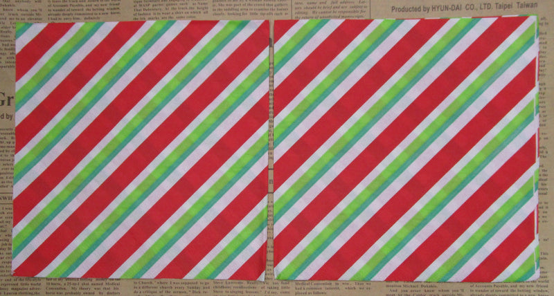 Paper Napkins (Pack of 2) Christmas Red and Green Stripes