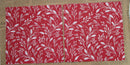 Paper Napkins (Pack of 2) Red and White Foliage Sp[rigs