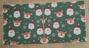 Paper Napkins (Pack of 2) Reindeer and Santa on Green Background Snowflakes