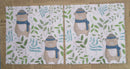 Paper Napkins (Pack of 2) Cute Bear in Scarf with Foliage