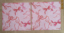 Paper Napkins (Pack of 2) Red and Pink Ribbon Bows