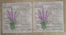 Paper Napkins (Pack of 2) Lavander Vintage Writing Postage Stamp
