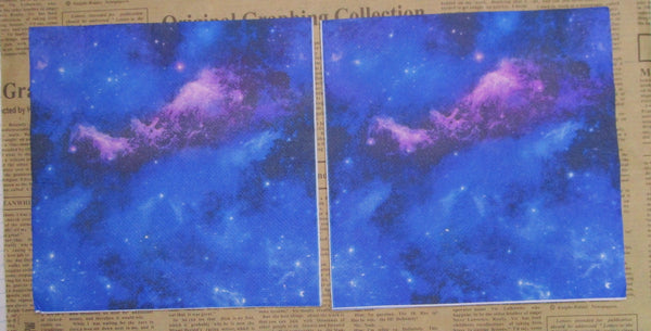 Paper Napkins (Pack of 2) Pink and Blue Galaxy Scene
