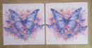 Paper Napkins (Pack of 2) Blue Butterfly with Flowers and Drips
