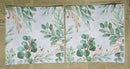 Paper Napkins (Pack of 2) Green Foliage with Gold Accents (not metallic)