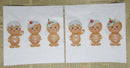 Paper Napkins (Pack of 2) Gingerbread People with Cute Frosting Accents.