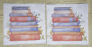 Paper Napkins (Pack of 2) Pile of Books with Springs of Foliage