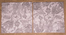 Paper Napkins (Pack of 2) Black and White Line Drawing Flowers and Leaves
