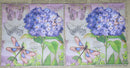 Paper Napkins (Pack of 2) Purple Hydrangea Butterfly Dragonfly Green foliage
