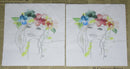 Paper Napkins (Pack of 2) Lady with Flowers in her Hair