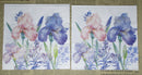 Paper Napkins (Pack of 2) Iris Flowers Pink and Blue Garden
