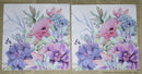Paper Napkins (Pack of 2) Pink and Purple Cluster of Flowers