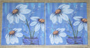 Paper Napkins (Pack of 2) Blue Daisy Flower in Jar (Blue Background)