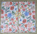 Paper Napkins (Pack of 2) Apricot blue and yellow Flowers