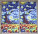 Paper Napkins (Pack of 2) Painty Starry Night Scene with Sunflowers