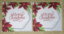 Paper Napkins (Pack of 2) Merry Christmas Poinsettia Flowers in Frame