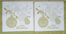 Paper Napkins (Pack of 2) Merry Christmas Gold Swirl Baubles