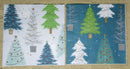 Paper Napkins (Pack of 2) Green and White Background Christmas Trees