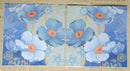 Paper Napkins (Pack of 2) Monotone Blue and Orange Flowers