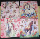 Paper Napkins (Pack of 2) Horse 4 Different Designs one Napkins Floral