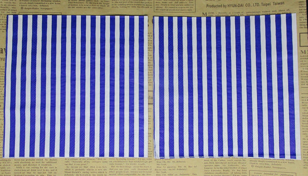 Paper Napkins (Pack of 2) Royal Blue Stripes