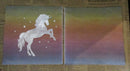 Paper Napkins (Pack of 2) Silver Foiled Unicorn Rainbow Pastel Stripes Gradient