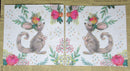 Paper Napkins (Pack of 2) Kangaroo and Joey with Flowers and Branches