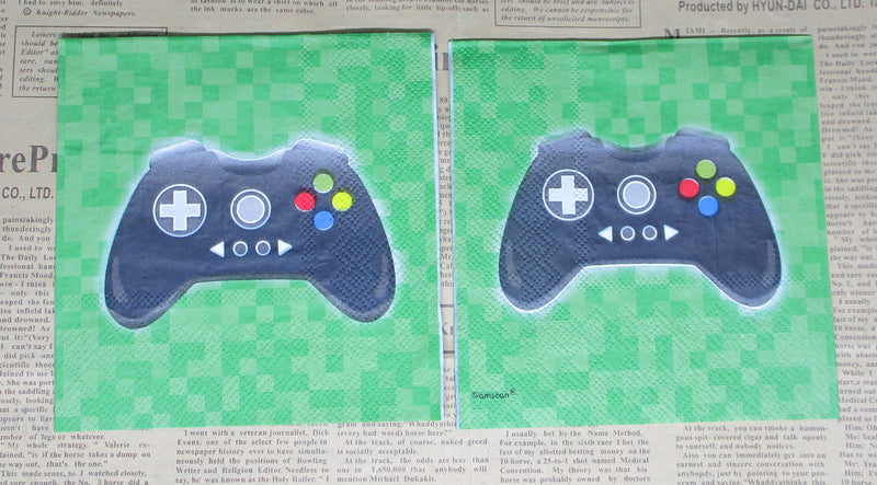 Paper Napkins (Pack of 2) Games Controller Teenager Video Games